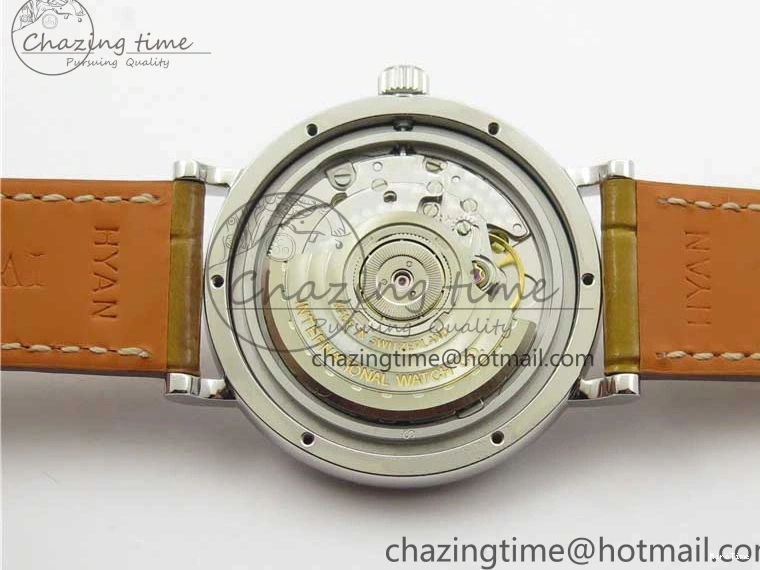 MIROTIME 0127 Durable Portofino 37mm SS V7F 1:1 Best Edition White Dial on Light Brown Leather Strap A 7092
